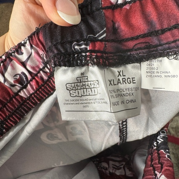 DC COMICS SUICIDE SQUAD NWT Men’s Pajama Pant Drawstring Closure Button Front XL - Picture 3 of 6
